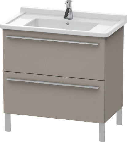 Duravit X-Large 31" x 26" x 18" Basalt Finish Two Drawer Floorstanding Vanity Unit (XL653604343)