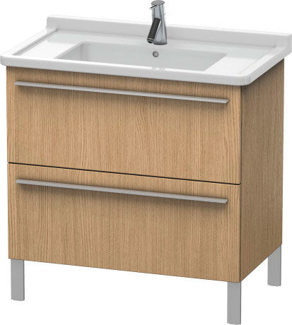 Duravit X-Large 31" x 26" x 18" European Oak Finish Two Drawer Floorstanding Vanity Unit (XL653605252)