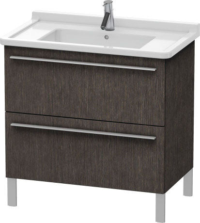 Duravit X-Large 31" x 26" x 18" Dark Brushed Oak Finish Two Drawer Floorstanding Vanity Unit (XL653607272)