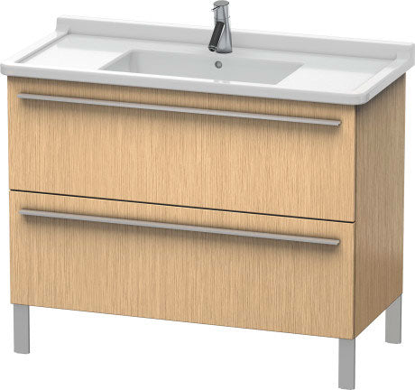Duravit X-Large 39" x 26" x 18" Brushed Oak Finish Two Drawer Floorstanding Vanity Unit (XL653701212)