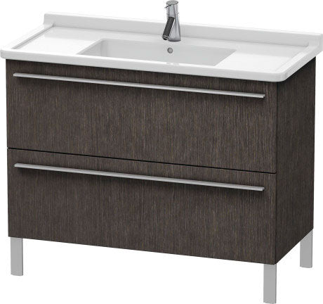 Duravit X-Large 39" x 26" x 18" Dark Brushed Oak Finish Two Drawer Floorstanding Vanity Unit (XL653707272)
