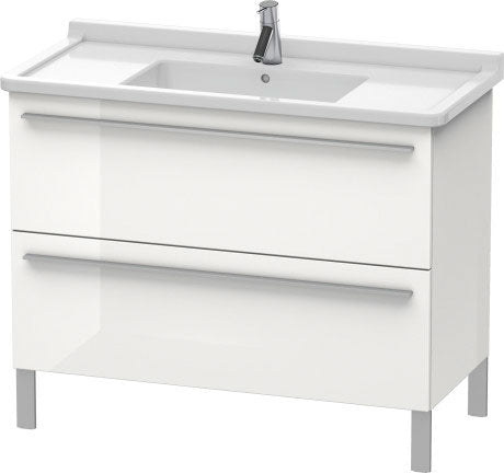 Duravit X-Large 39" x 26" x 18" White Finish Two Drawer Floorstanding Vanity Unit (XL653708585)