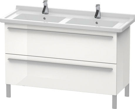 Duravit X-Large 47" x 26" x 18" Walnut Dark Finish Two Drawer Floorstanding Vanity Unit (XL653802121)