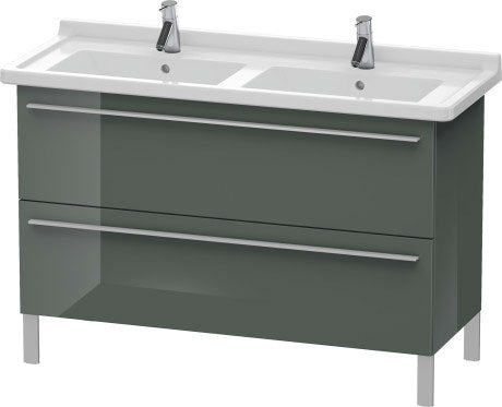 Duravit X-Large 47" x 26" x 18" Dolomite Gray Finish Two Drawer Floorstanding Vanity Unit (XL653803838)