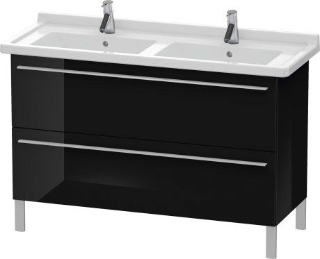 Duravit X-Large 47" x 26" x 18" Black Finish Two Drawer Floorstanding Vanity Unit (XL653804040)