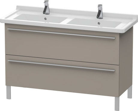 Duravit X-Large 47" x 26" x 18" Basalt Finish Two Drawer Floorstanding Vanity Unit (XL653804343)