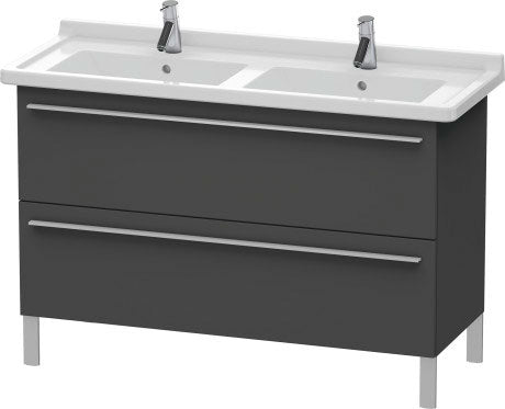 Duravit X-Large 47" x 26" x 18" Graphite Finish Two Drawer Floorstanding Vanity Unit (XL653804949)