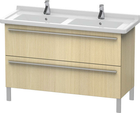 Duravit X-Large 47" x 26" x 18" Mediterranean Oak Finish Two Drawer Floorstanding Vanity Unit (XL653807171)