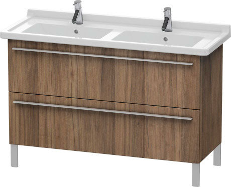 Duravit X-Large 47" x 26" x 18" Walnut Finish Two Drawer Floorstanding Vanity Unit (XL653807979)