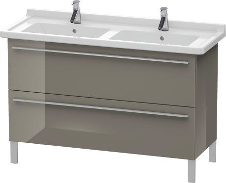 Duravit X-Large 47" x 26" x 18" Flannel Gray Finish Two Drawer Floorstanding Vanity Unit (XL653808989)