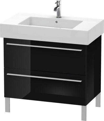 Duravit X-Large 31" x 23" x 18" Black Finish Two Drawer Floorstanding Vanity Unit (XL654304040)