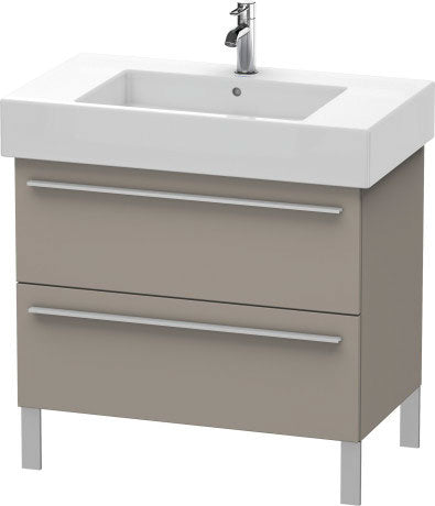 Duravit X-Large 31" x 23" x 18" Basalt Finish Two Drawer Floorstanding Vanity Unit (XL654304343)