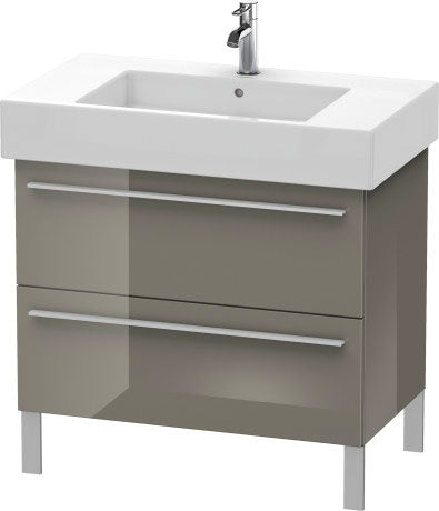 Duravit X-Large 31" x 23" x 18" Flannel Gray Finish Two Drawer Floorstanding Vanity Unit (XL654308989)