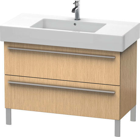 Duravit X-Large 39" x 23" x 18" Brushed Oak Finish Two Drawer Floorstanding Vanity Unit (XL654401212)