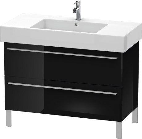 Duravit X-Large 39" x 23" x 18" Black Finish Two Drawer Floorstanding Vanity Unit (XL654404040)