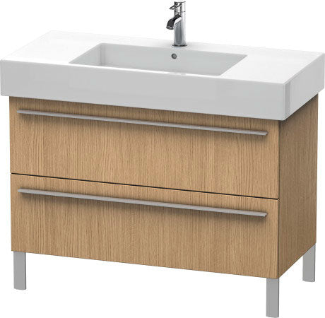 Duravit X-Large 39" x 23" x 18" European Oak Finish Two Drawer Floorstanding Vanity Unit (XL654405252)