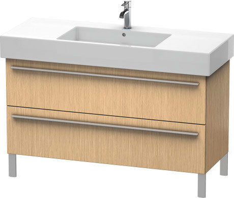 Duravit X-Large 47" x 23" x 18" Brushed Oak Finish Two Drawer Floorstanding Vanity Unit (XL654501212)