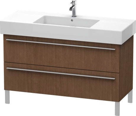 Duravit X-Large 47" x 23" x 18" American Walnut Finish Two Drawer Floorstanding Vanity Unit (XL654501313)