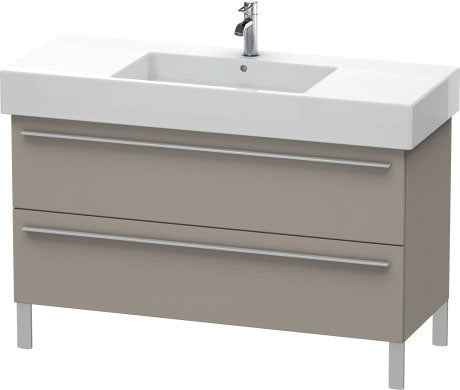 Duravit X-Large 47" x 23" x 18" Basalt Finish Two Drawer Floorstanding Vanity Unit (XL654504343)