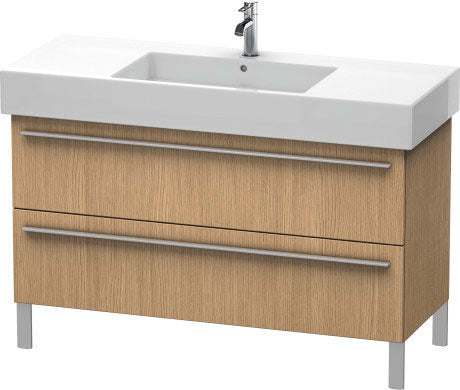Duravit X-Large 47" x 23" x 18" European Oak Finish Two Drawer Floorstanding Vanity Unit (XL654505252)