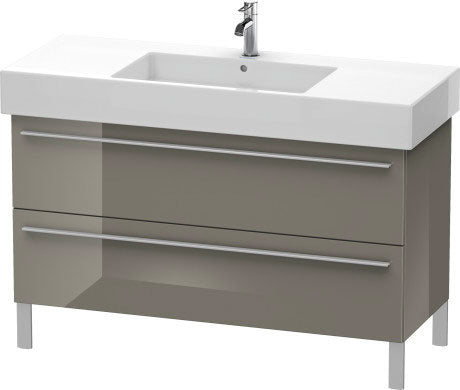 Duravit X-Large 47" x 23" x 18" Flannel Gray Finish Two Drawer Floorstanding Vanity Unit (XL654508989)