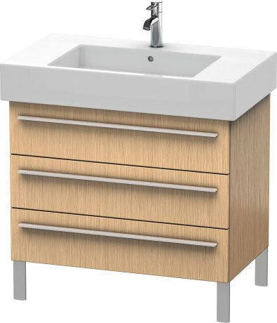 Duravit X-Large 31" x 23" x 18" Brushed Oak Finish Three Drawer Floorstanding Vanity Unit (XL655301212)