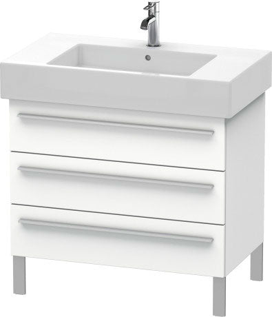 Duravit X-Large 31" x 23" x 18" White Finish Three Drawer Floorstanding Vanity Unit (XL655301818)