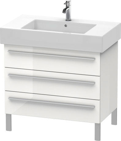 Duravit X-Large 31" x 23" x 18" Concrete Gray Finish Three Drawer Floorstanding Vanity Unit (XL655300707)
