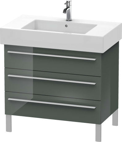 Duravit X-Large 31" x 23" x 18" Dolomite Gray Finish Three Drawer Floorstanding Vanity Unit (XL655303838)