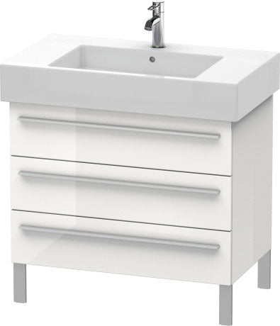 Duravit X-Large 31" x 23" x 18" White Finish Three Drawer Floorstanding Vanity Unit (XL655308585)