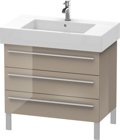 Duravit X-Large 31" x 23" x 18" Cappuccino Finish Three Drawer Floorstanding Vanity Unit (XL655308686)