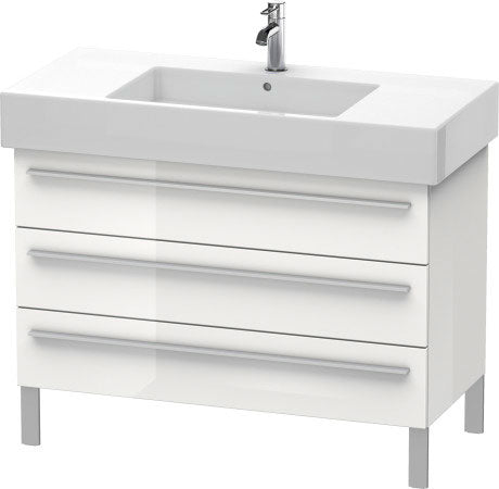Duravit X-Large 39" x 23" x 18" Concrete Gray Finish Three Drawer Floorstanding Vanity Unit (XL655400707)