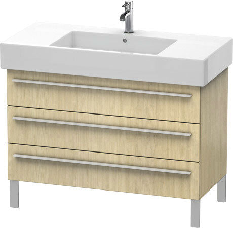 Duravit X-Large 39" x 23" x 18" Mediterranean Oak Finish Three Drawer Floorstanding Vanity Unit (XL655407171)
