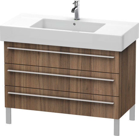 Duravit X-Large 39" x 23" x 18" Walnut Finish Three Drawer Floorstanding Vanity Unit (XL655407979)