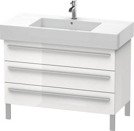 Duravit X-Large 39" x 23" x 18" White Finish Three Drawer Floorstanding Vanity Unit (XL655408585)