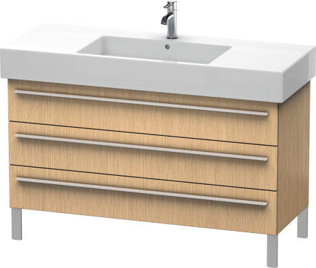 Duravit X-Large 47" x 23" x 18" Brushed Oak Finish Three Drawer Floorstanding Vanity Unit (XL655501212)