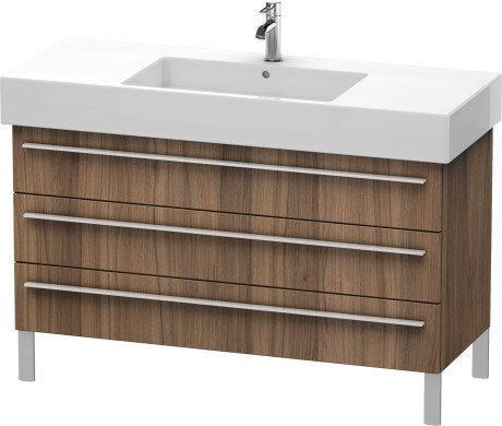 Duravit X-Large 47" x 23" x 18" Walnut Finish Three Drawer Floorstanding Vanity Unit (XL655507979)
