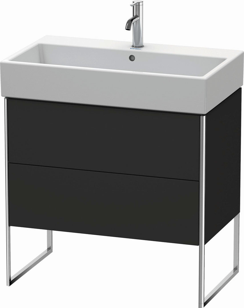 Duravit XSquare 31" Graphite Two Drawer Floorstanding Vanity Unit (XS447508080)
