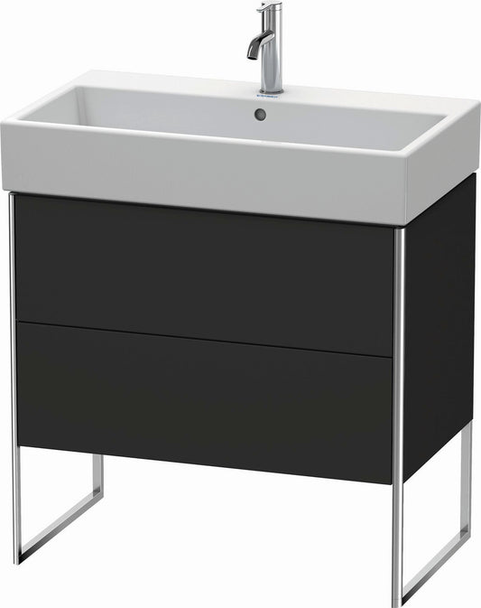 Duravit XSquare 31" Graphite Two Drawer Floorstanding Vanity Unit (XS447508080)