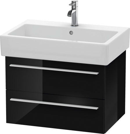 Duravit X-Large 26" x 18" x 17" Black Finish Wall-Mounted Vanity Unit (XL634204040)