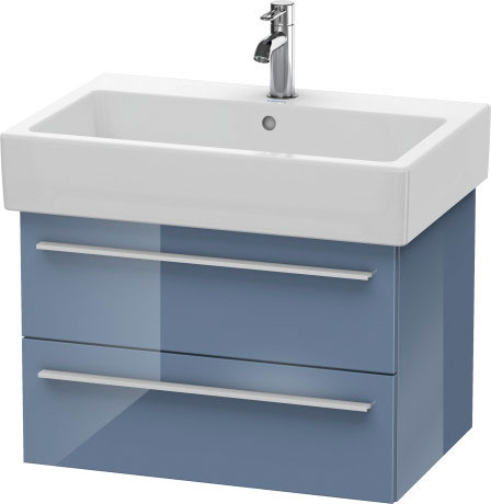 Duravit X-Large 26" x 18" x 17" Stone Blue High Gloss Finish Wall-Mounted Vanity Unit (XL634204747)