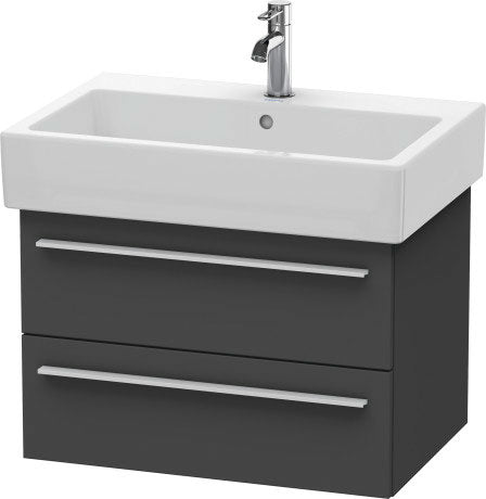 Duravit X-Large 26" x 18" x 17" Graphite Finish Wall-Mounted Vanity Unit (XL634204949)