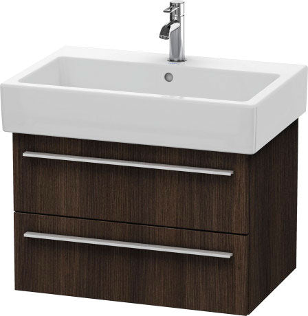 Duravit X-Large 26" x 18" x 17" Chestnut Dark Finish Wall-Mounted Vanity Unit (XL634205353)