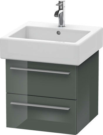 Duravit X-Large 18" x 18" x 17" Dolomite Gray Finish Wall-Mounted Vanity Unit (XL634303838)