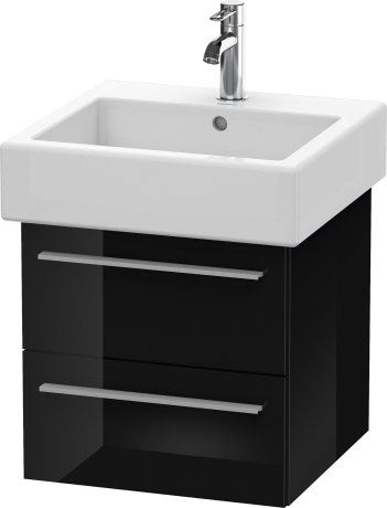 Duravit X-Large 18" x 18" x 17" Black Finish Wall-Mounted Vanity Unit (XL634304040)