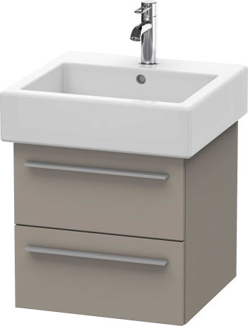 Duravit X-Large 18" x 18" x 17" Basalt Finish Wall-Mounted Vanity Unit (XL634304343)
