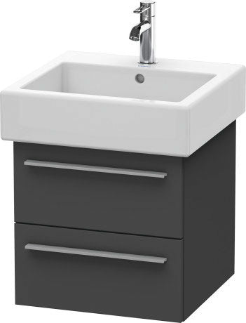 Duravit X-Large 18" x 18" x 17" Graphite Finish Wall-Mounted Vanity Unit (XL634304949)