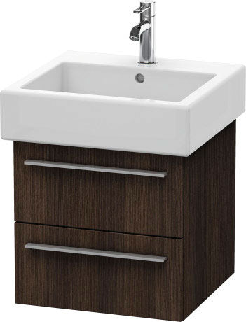 Duravit X-Large 18" x 18" x 17" Chestnut Dark Finish Wall-Mounted Vanity Unit (XL634305353)