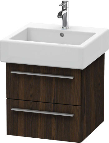 Duravit X-Large 18" x 18" x 17" Walnut Brushed Finish Wall-Mounted Vanity Unit (XL634306969)