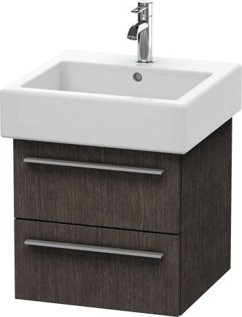 Duravit X-Large 18" x 18" x 17" Dark Brushed Oak Finish Wall-Mounted Vanity Unit (XL634307272)